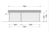 Domek letniskowy drewniany MAJA (66 mm), 7,5 x 4 m, 30 m² specification 4
