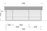 Domek letniskowy drewniany ANNA (44 mm) 20 m² - z tarasem 16 m² specification 5