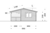 Domek letniskowy drewniany AMELIA (66 mm), 9x6 m, 32 m² - z tarasem 20 m² specification 3