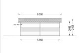 Garaż drewniany CLASSIC (44 mm), 4x6 m, 24 m² specification 5