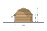 Garaż drewniany MISSISSIPPI (44 mm), 5x6 m, 30 m² specification 4