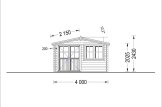 Domek ogrodowy drewniany LILLE (44+44 mm, z izolacją), 4x5 m, 20 m² specification 2