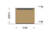 Domek ogrodowy drewniany PREMIUM (34 mm + elewacja, z izolacją), 3x3 m, 9 m² specification 4