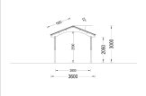Wiata garażowa drewniana na 1 samochód BETSY 3,6x6 m specification 2