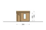 Sauna ogrodowa zewnętrzna VIGOR (44 mm), 3.3x2.5 m, 4.85 m² specification 2