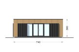 Domek ogrodowy drewniany PREMIUM (34 mm + elewacja), 7x4 m, 25 m² specification 2