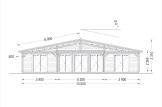 Dom drewniany letniskowy RIVIERA (66 mm), 100 m² - z tarasem 20 m² specification 2
