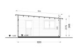 Garaż drewniany MODERN (34 mm), 3,6x5,4 m, 20 m² specification 6