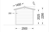 Sauna ogrodowa zewnętrzna ELDA (44 mm), 2,5x2 m, 5 m² specification 4