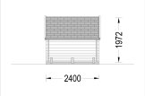 Sauna ogrodowa beczka HELGA 24 (46 mm), 2.4 m, ⌀ 1.97 m specification 3