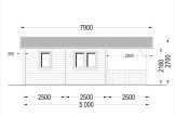 Sauna ogrodowa zewnętrzna ELDA (44 mm), 5x7.5 m, 25 m² (3 pomieszczenia), taras 12 m² specification 3