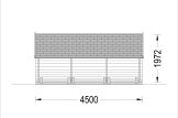 Sauna ogrodowa beczka HELGA 45 (46 mm), 4.5 m, ⌀ 1.97 m specification 3