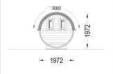 Sauna ogrodowa beczka HELGA 35 (46 mm), 3.5 m, ⌀ 1.97 m specification 4