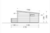 Domek letniskowy całoroczny ALTURA F (44+44 mm, z izolacją PLUS), 31 m² - z tarasem 8 m² specification 5