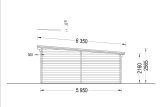 Garaż drewniany MODERN (44 mm), 4x6 m, 24 m² specification 5