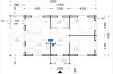 Dom drewniany całoroczny DONNA (44+44 mm, z izolacją), 63 m² - z tarasem 11,5 m² specification 1
