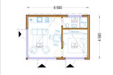 Domek letniskowy całoroczny PREMIUM (SIP Panels), 6,5 x 4,5 m, 30 m² specification 1