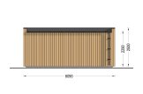 Domek ogrodowy drewniany INES (34 mm + elewacja), 6x3 m, 18 m² specification 4