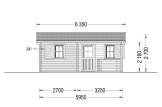 Domek letniskowy drewniany NANTES (44 mm), 6 x 4,7 m, 24 m² - z tarasem 3,5 m² specification 5
