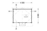 Domek ogrodowy drewniany OLYMP (44 mm), 4x3 m, 12 m² specification 1