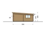 Garaż drewniany dwustanowiskowy MODERN (44 mm), 6x6 m, 36 m² specification 5
