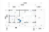Dom drewniany całoroczny AURA (44+44 mm, z izolacją PLUS), 100 m² - z tarasem 35 m² specification 1