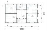 Dom drewniany całoroczny FILL (44+44 mm, z izolacją), 60 m² specification 1