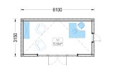 Domek ogrodowy drewniany PREMIUM (44 mm + elewacja, z izolacją PLUS), 6x3 m, 18 m² specification 1