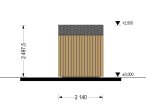 Domek ogrodowy drewniany TONIA (34 mm + elewacja, z izolacją), 2x2 m, 4 m² specification 3
