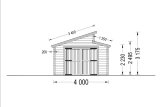 Garaż drewniany TWIN (44 mm), 4x6 m, 24 m² specification 2