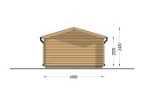 Domek ogrodowy drewniany DREUX (44 mm), 4x4 m, 16 m² specification 4