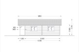 Dom drewniany letniskowy RIVIERA (66 mm), 100 m² - z tarasem 20 m² specification 3