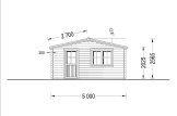 Domek ogrodowy drewniany NINA (44 mm), 5x5 m, 25 m² specification 2