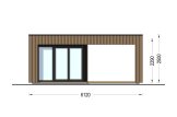Domek ogrodowy drewniany INES z tarasem (34 mm + elewacja, z izolacją), 6x3 m, 18 m² specification 2