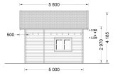 Domek letniskowy drewniany AVIGNON (44 mm), 20 m² - z antresolą 16 m² specification 6