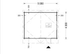 Domek ogrodowy drewniany DREUX (44 mm), 5x4 m, 20 m² specification 1