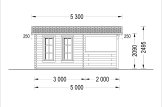 Domek ogrodowy drewniany ISLA (34+34 mm, z izolacją), 6x5 m, 18 m² - z tarasem 7 m² specification 3