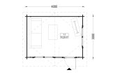 Domek ogrodowy drewniany DREUX (34 mm), 4x3 m, 12 m² specification 1