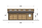 Garaż drewniany dwustanowiskowy TWIN DUO (44 mm), 8x6 m, 48 m² specification 2