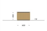 Garaż drewniany SILVIA F (34 mm + elewacja), 4x6 m, 24 m² specification 4