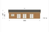Dom drewniany letniskowy JULIA (44+44 mm), 103 m² specification 2