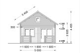 Domek letniskowy drewniany ALBI (66 mm), 5,6 x 5 m, 20 m² - z tarasem 8 m² specification 3