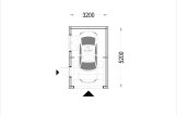 Garaż drewniany SILVIA (34 mm + elewacja), 3,2x5,2 m, 16,6 m² specification 1