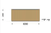 Sauna ogrodowa zewnętrzna DELLA (34 mm + elewacja), 6,1 x 2,6 m, 12.5 m² specification 3