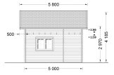 Domek letniskowy drewniany AVIGNON (44 mm), 20 m² - z antresolą 16 m² specification 4