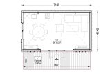 Domek ogrodowy drewniany PREMIUM (34 mm + elewacja), 7x4 m, 25 m² specification 1