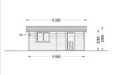 Garaż drewniany CLASSIC (44 mm), 4x6 m, 24 m² specification 3