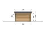 Domek ogrodowy drewniany POOLHOUSE (44 mm), 4x3 m, 12 m² specification 4