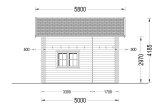 Domek letniskowy całoroczny AVIGNON (44+44 mm, z izolacją PLUS), 20 m² - z antresolą 16 m² specification 4