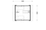 Domek letniskowy drewniany SARA (34 mm + elewacja) z antresolą, 20 m² specification 2